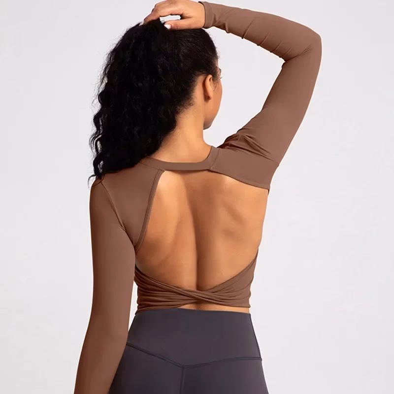 Cloud Hide Black Beauty Back Yoga Shirts Women Long Sleeve Blouse plus Size Sports Gym Fitness Top Running T-Shirt Workout Shirt - Afbeelding 9