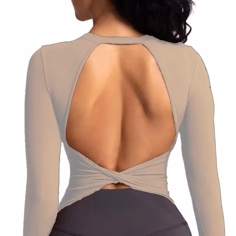 Cloud Hide Black Beauty Back Yoga Shirts Women Long Sleeve Blouse plus Size Sports Gym Fitness Top Running T-Shirt Workout Shirt - Afbeelding 12