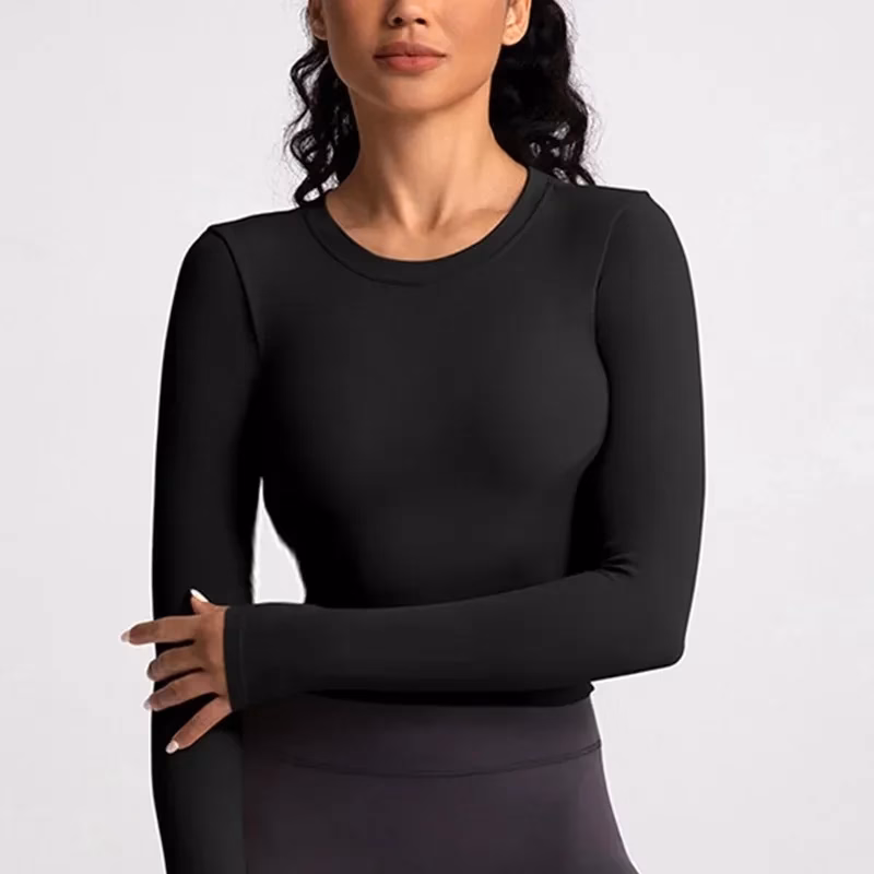 Cloud Hide Black Beauty Back Yoga Shirts Women Long Sleeve Blouse plus Size Sports Gym Fitness Top Running T-Shirt Workout Shirt - Afbeelding 3